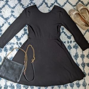 LOFT Lou and Grey Long Sleeve Black Dress - XS